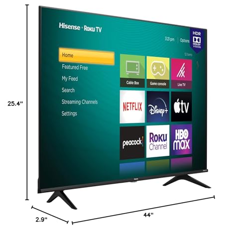Hisense 65-Inch Class R6 Series 4K UHD Smart Roku TV with Alexa Compatibility, Dolby Vision HDR, DTS Studio Sound, Game Mode (65R6G),Black
