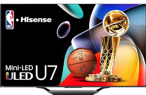 Hisense 75-Inch Class U7 Series Mini-LED ULED 4K UHD Google Smart TV (75U7N) - QLED, Dolby Vision IQ, Dolby Atmos, Full Array Local Dimming, 144Hz Game Mode Pro, VRR, Alexa Compatibility