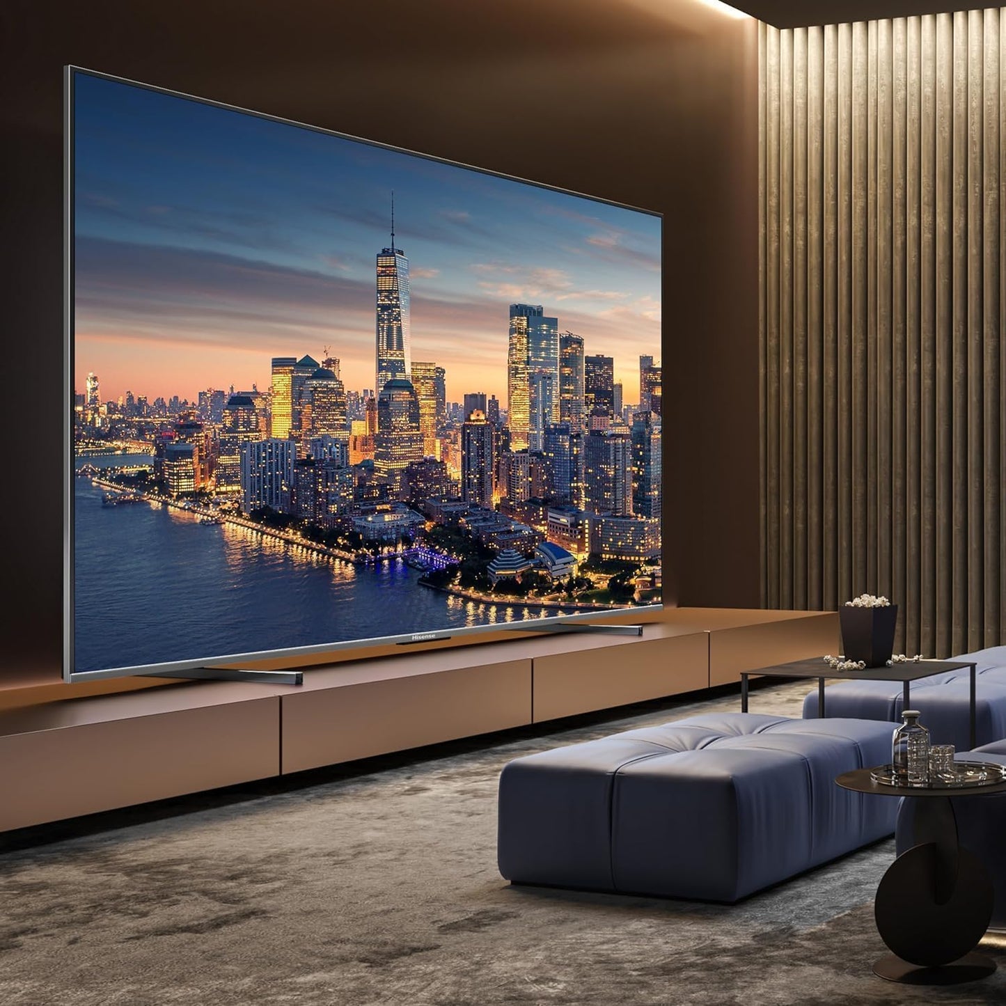 Hisense 100-Inch Class U7 Series ULED 4K UHD Google Smart TV (100U76N) - QLED, Native 144Hz, Motion Rate 480, Dolby Vision, Full Array Local Dimming, Game Mode Pro, Alexa Compatibility