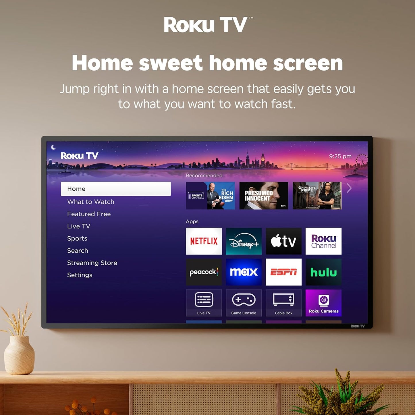 Hisense 85-Inch Class A6 Series 4K UHD Smart Roku TV (85A6NR, 2024 Model) - Dolby Vision HDR, DTS Studio Sound, Game Mode Plus, Alexa Compatibility, Black