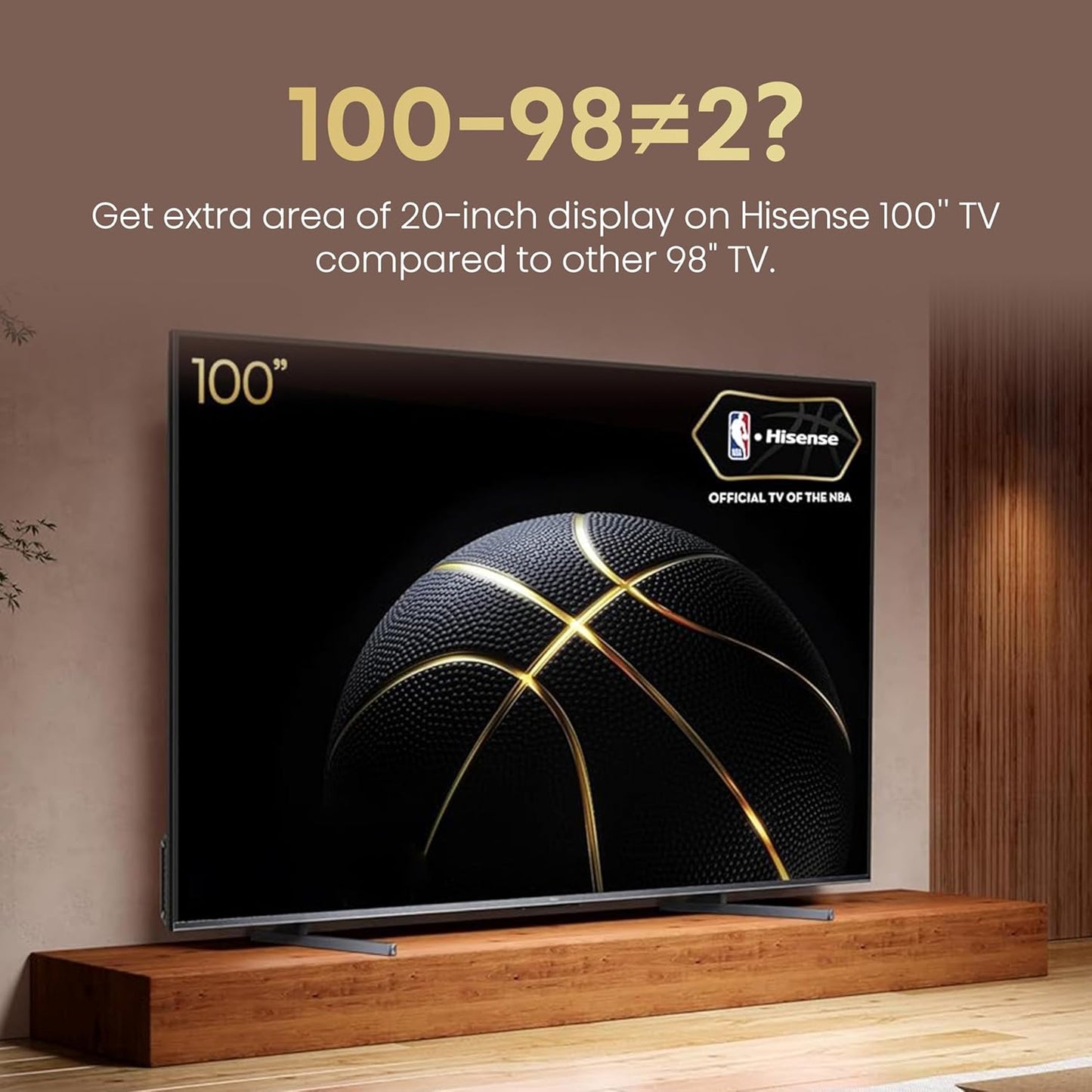Hisense 100-Inch Class U7 Series ULED 4K UHD Google Smart TV (100U76N) - QLED, Native 144Hz, Motion Rate 480, Dolby Vision, Full Array Local Dimming, Game Mode Pro, Alexa Compatibility