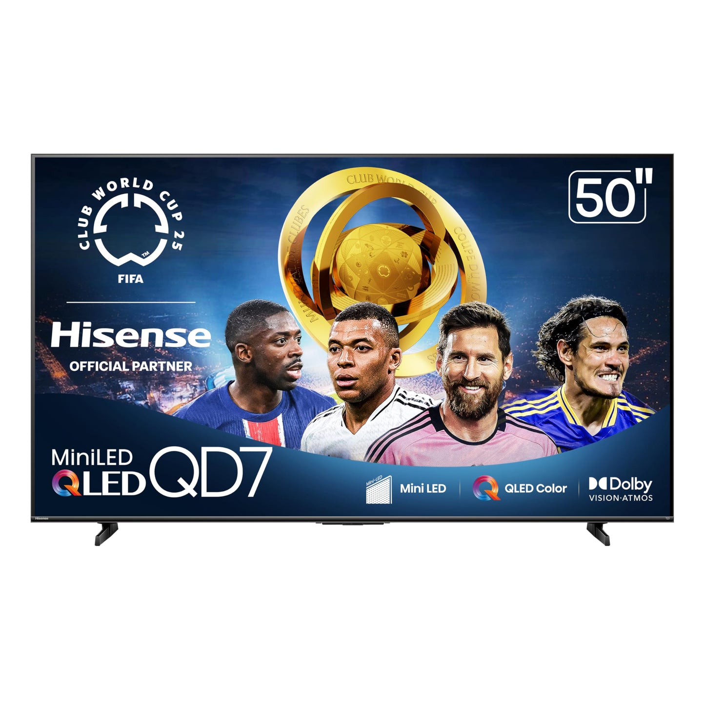 Hisense 65" Class QD7 Series Mini-LED 4K UHD Smart Fire TV (65QD7QF, 2025 Model) - QLED, HDR10+, Dolby Vision, Dolby Atmos, Game Mode Plus, ALLM, Alexa Built in with Voice Remote, Streaming TV, Black
