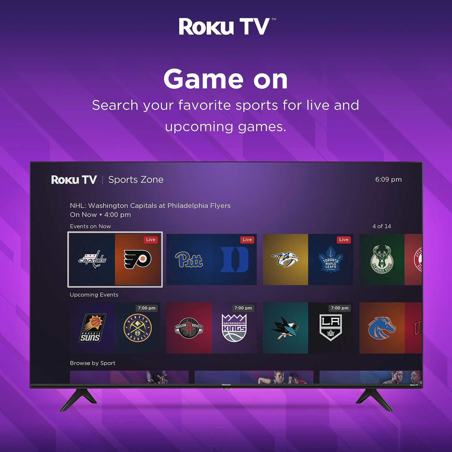 Hisense 65-Inch Class R6 Series 4K UHD Smart Roku TV with Alexa Compatibility, Dolby Vision HDR, DTS Studio Sound, Game Mode (65R6G),Black