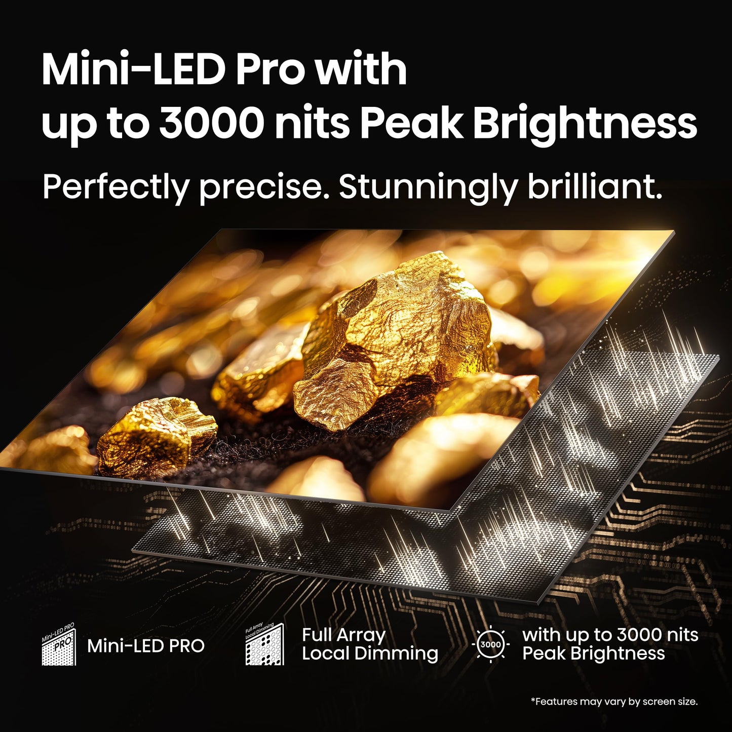 Hisense 65" Class U7 Mini-LED ULED 4K UHD Google Smart TV (65U75QG, 2025 Model) - QLED, Native 165Hz, VRR 288, Up to 3000 Nits, HDR10+, Dolby Vision IQ · Atmos, IMAX Enhanced, 2.1.2 Ch Surround