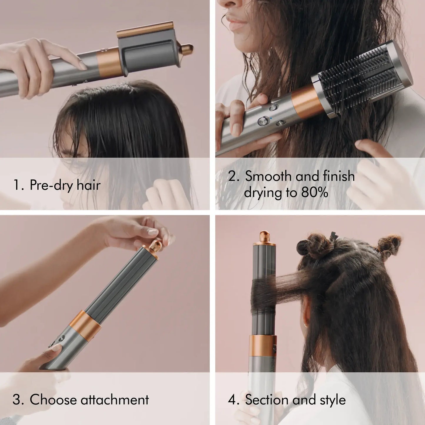 Dyson - Airwrap Multi-Styler Complete Long - Nickel/Copper